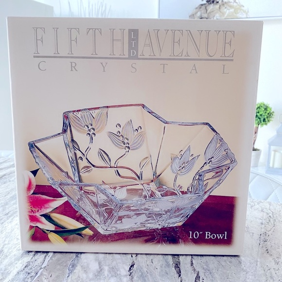 BRAND NEW - Fifth Avenue 10 Inch Crystal Bowl - Picture 1 of 3